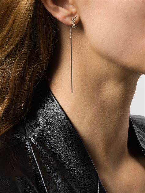 opyum ysl threader earrings|Saint Laurent Opyum YSL Threader Earrings .